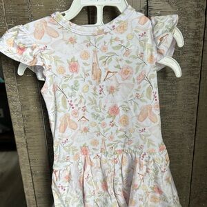 Bamboo twirl dress ballet bliss 6/12 months. Little snuggles brand.